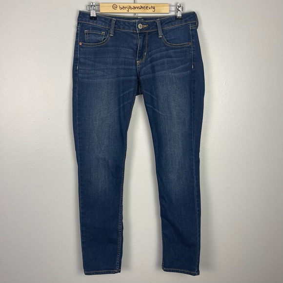 Jean Skinny Arizona Fille Taille 12 Reg – Denim Bleu Avec Taille Ajustable Et Fleurs